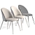 Elegant Set of 2 Iva Dining Chairs 3D model small image 5