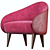 Elegant Sillon Armchair 3D model small image 1