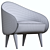 Elegant Sillon Armchair 3D model small image 3