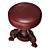 Elegant Upholstered Stool: Francesco Molon S137 3D model small image 2