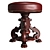 Elegant Upholstered Stool: Francesco Molon S137 3D model small image 3