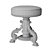 Elegant Upholstered Stool: Francesco Molon S137 3D model small image 4