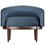 ErgoLux Armchair: Comfort & Style 3D model small image 2