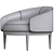 ErgoLux Armchair: Comfort & Style 3D model small image 3