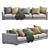 Sleek Poliform Bristol 2 Sofa 3D model small image 6