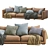 Elegant Poliform Bristol 2 Leather Sofa 3D model small image 3