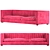 Sleek Red Modern Sofa 3D model small image 1