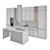 Modern Kitchen Set: Gas Hob, Oven, Coffee Machine, Sink, Hood 3D model small image 6
