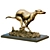 Elegant Art Deco Greyhound Whippet Statue 3D model small image 1