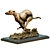 Elegant Art Deco Greyhound Whippet Statue 3D model small image 2