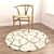 Round Rugs Set: 6 Variants 3D model small image 5