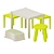 IKEA Kids Table and Chairs Set2 3D model small image 1