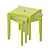 IKEA Kids Table and Chairs Set2 3D model small image 2