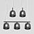 Sleek Black Pendant Lamp 3D model small image 2