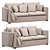 Delavega Romo Sofa: Modern Elegance in your Living Room 3D model small image 1