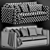 Delavega Romo Sofa: Modern Elegance in your Living Room 3D model small image 4