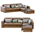 Modern Poliform Dune Sectional Sofa 3D model small image 1