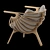 Elegant Shell Chair: Branca Lisboa 3D model small image 2