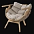 Elegant Shell Chair: Branca Lisboa 3D model small image 3