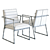 Elegant Crate & Barrel Channel Armchair 3D model small image 3