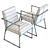 Elegant Crate & Barrel Channel Armchair 3D model small image 5