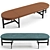 Contemporary Baxter Passepartout Bench 3D model small image 1