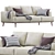 Contemporary Leather Sofa 3D model small image 3