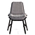 Vintage Weathered Oak Chair: Dark Grey Elegance 3D model small image 2