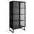 Sleek Metal & Glass Trixie Cabinet 3D model small image 1