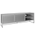 Modern Metal and Glass Trixie Dresser 3D model small image 3