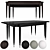 Drezden Extendable Dining Table - Elegant Gothic Design 3D model small image 1