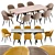 Modern Frida Dining Set: Chair & Table 3D model small image 1