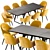 Modern Frida Dining Set: Chair & Table 3D model small image 3