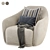 Comfort Collection Fabric Armchair 3D model small image 1