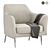 Sophisticated LUCE Armchair: Sleek Design & Remarkable Comfort 3D model small image 1