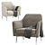 Sophisticated LUCE Armchair: Sleek Design & Remarkable Comfort 3D model small image 3