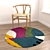 Versatile Set of 6 Round Rugs 3D model small image 4