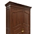 Rustic Wooden Wardrobe 3D model small image 4