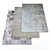 Triple Set of Textured Carpets 3D model small image 1