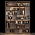 Modern Solid Wood Cabinet 3D model small image 1