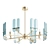 Ocean Blue Chandelier 3D model small image 1