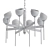 Elegant Salem 6-Light Chandelier 3D model small image 2