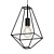 Black Pendant Lamp Frame 3D model small image 1