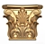 Vintage Ionic Capital Sculpture 3D model small image 1