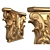 Vintage Ionic Capital Sculpture 3D model small image 2