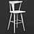 Elegant Ruthie Bar Stool 3D model small image 1