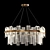 Sleek LED Round Chandelier 3D model small image 1