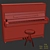 Petrof P 118 S1: Sleek & Modern Piano Set 3D model small image 1