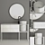 Sleek Bathroom Furniture Set 3D model small image 4