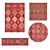 Versatile Set of 8 Rugs: Seamless Designs & Multiple Formats. 3D model small image 1